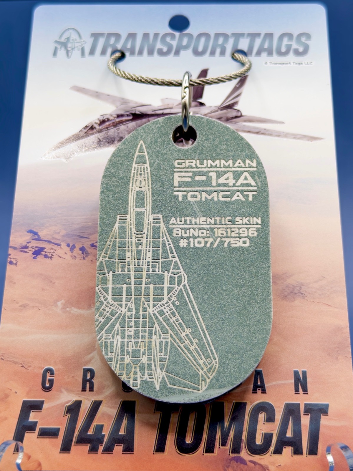 F-14A Tomcat TransportTag--F-14 THAT INSPIRED TOP GUN MAVERICK Honeycomb #107