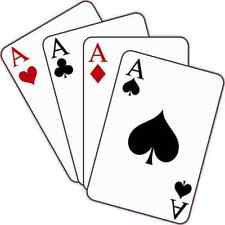 5x5 Set of Aces Cards Sticker Vinyl Card Hobby Car Truck Window Bumper Cup Decal picture