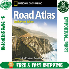 National Geographic Road Atlas 2024 Scenic Drives Travel Map US Canada Mexico picture