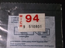 1994 Michigan License Plate Registration Tab Sticker picture