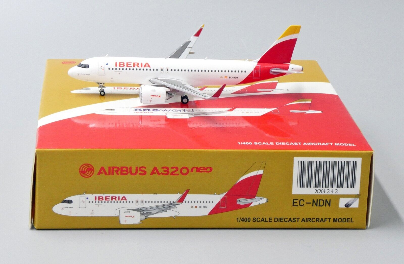 Iberia A320neo Reg: EC-NDN Scale 1:400 Diecast model JC Wings XX4242