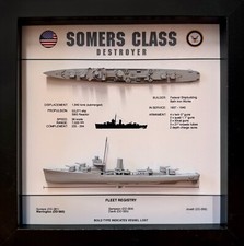 Somers Class Destroyer Memorial Display Box, WW2, 9