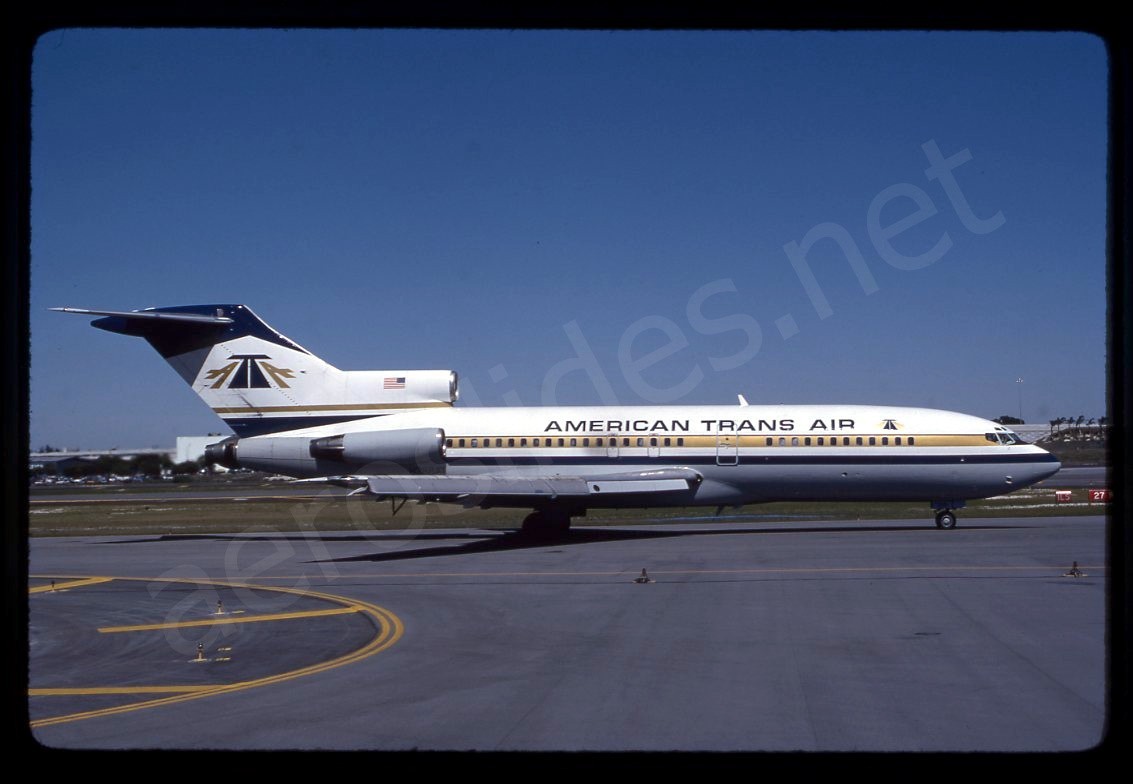 ATA American Trans Air Boeing 727-100 N288AT Mar 90 Kodachrome Slide/Dia D2