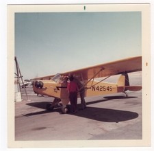 1970s 1956 Piper J3C-65 Cub N42545 at Phoenix Field 3.5x3.5 Original Photo picture