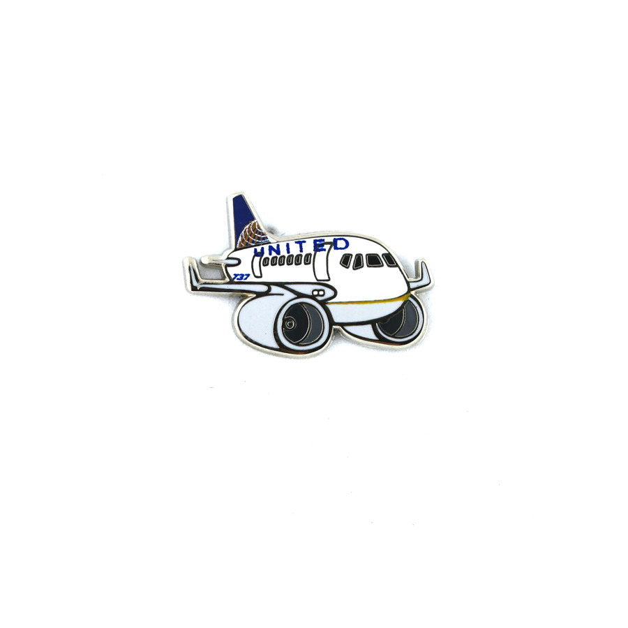 Pin CHUBBY pudgy UNITED AIRLINES Boeing B737 1 inch / 27mm metal Pin