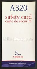 2000 CANADIAN Airlines Airbus A320 SAFETY CARD airways CP AIR CANADA picture