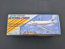 Vtg 70s 80s Pan Am Boeing 747SP Battery Operated Toy Jet Airplane Nos In Box picture