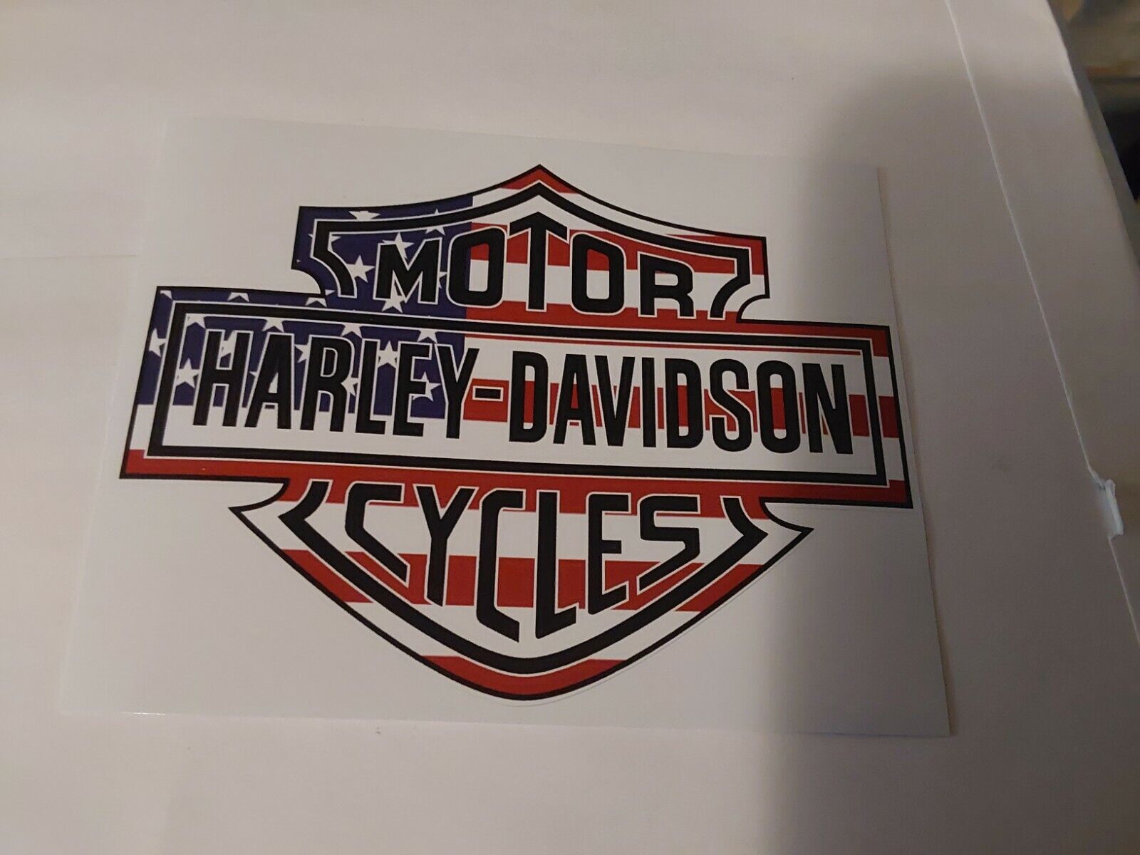 Harley Davidson Motorcycle  the American Flags logo background decal stickers