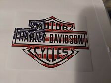 Harley Davidson Motorcycle  the American Flags logo background decal stickers picture