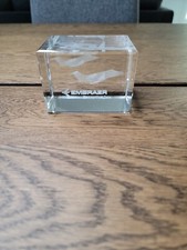 Embraer Executive Jets Laser Etched Glass Desk Decor Paperweight Heavy picture