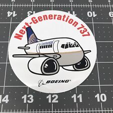 VINTAGE Rare BOEING 737 Next-Generation AIRCRAFT Jet COLLECTIBLE STICKER DECAL picture