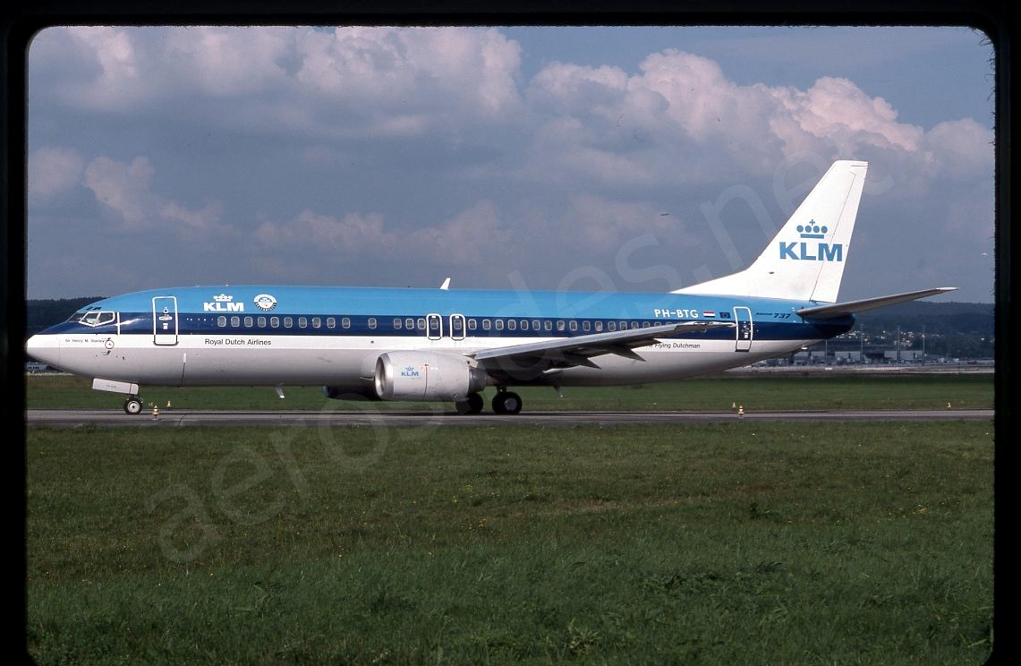 KLM Boeing 737-400 PH-BTG Sep 02 Kodachrome Slide/Dia B16