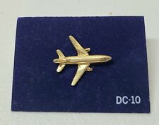 Vintage McDonnell Douglas DC-10 Airplane Gold Tone Lapel Pin 1.25