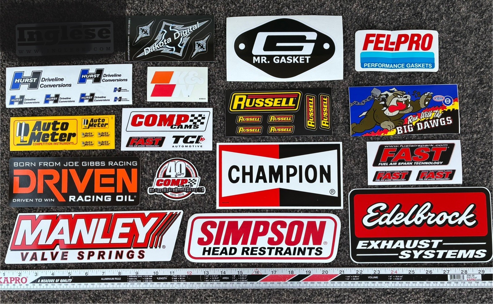 Lot of 39 authentic original racing decals stickers NHRA NASCAR INDYCAR F1 DRIFT Lot of 39 authentic original racing decals stickers NHRA NASCAR INDYCAR F1 DRIFT