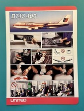 UNITED AIRLINES SAFETY CARD--747-400 - 1990 picture