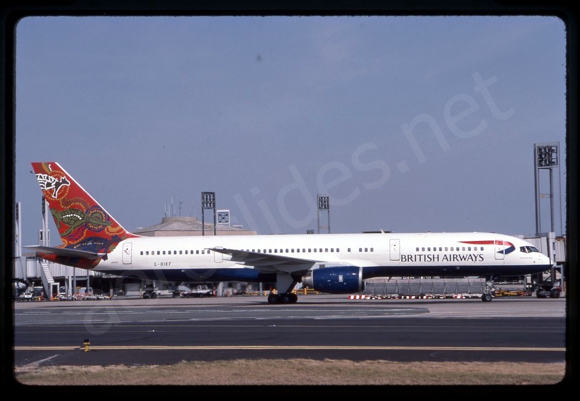 British Airways Boeing 757-200 G-BIKF Aug 98 Kodachrome Slide/Dia C18