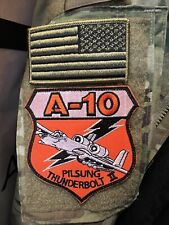 Orange A-10 Warthog Thunderbolt Plane hook and loop patch Stick On Rare picture