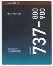 ELAL AIRWAYS BOEING  737 - 800/ 900  SAFETY CARD ISRAEL picture
