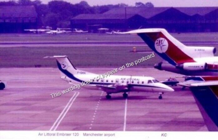 Air Littoral Embraer 120  and  Dan Air Boeing 727 airliners Manchester UK