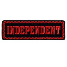 Independent Red And Black Nomad Biker Patch (4.0 X 1.0) BY MILTACUSA (red/blk) picture