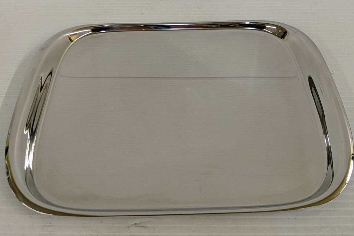 ALESSI for Delta Airlines Rectangular Stainless Steel Serving Tray 8in x10.5 in.