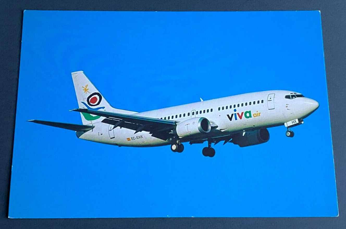 Viva Air Boeing 737-300 EC-EHX Aircraft Postcard Viva Air Boeing 737-300 EC-EHX Aircraft Postcard