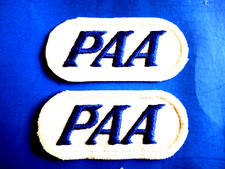 Pan American Airways PAA 2 Pocket Patches, Unused, ORIGINAL 3 1/2in x 1 1/2in picture