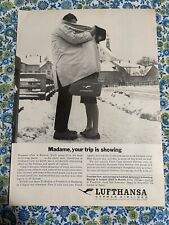 Vintage 1963 Lufthansa German Airlines Print Ad Madame Your Trip Is Showing picture