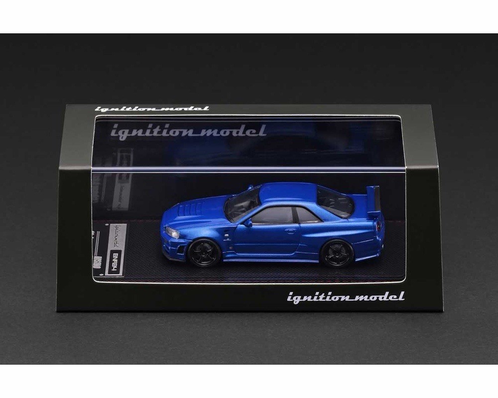 Ignition Model 1:64 Nissan Skyline GT-R (BNR34) NISMO – Customized Blue Metallic
