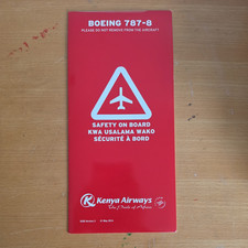 Kenya Airways Boeing 787-8 Ver2 2014 Safety Card picture