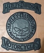 Harley Davidson black on artificial leather Rockers and Willie G. Skull Patch picture