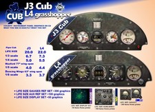 PIPER J3 CUB & L4 GRASSHOPPER COCKPIT instrument panel CDkit picture