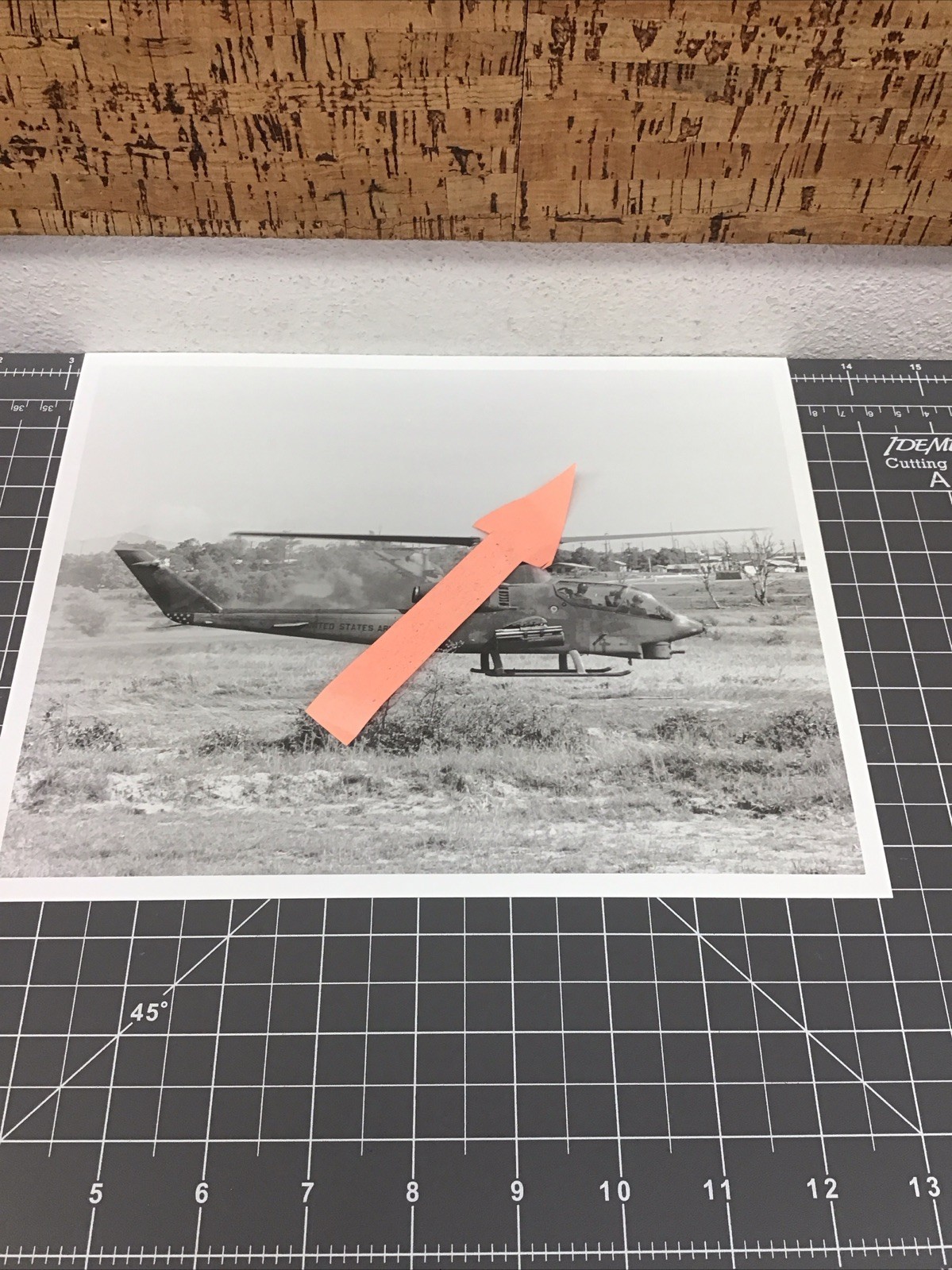 US Army AH-1G Cobra Lifting Off Phu Cat Air Base Vietnam 1971 Picture Print