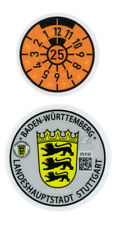 German License Plate Registration Seal Stuttgart Mercedes-Benz, Porsche 2025 Set picture