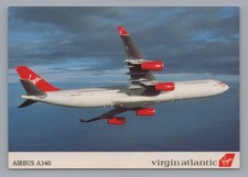 Virgin Atlantic Airbus A340 Airline Issue Postcard Airways VAA VS picture