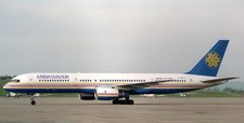 B-757-200 Ambassador Airways Airplane Desktop Wood Model Regular picture