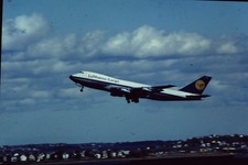 Lufthansa Cargo, Boeing 747-200 Takeoff - Vintage livery - aircraft slide picture