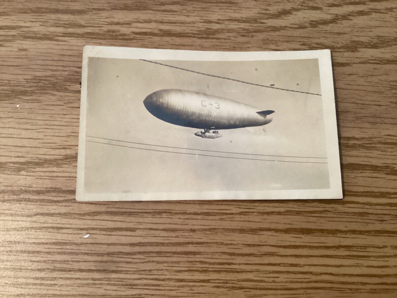 Zeppelin blimp VINTAGE  C-3  dirigible snapshot