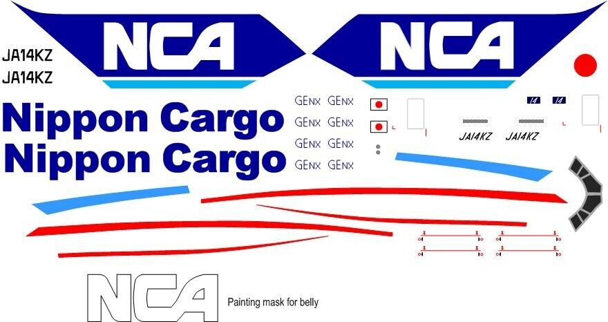 BSmodelle Boeing 747 -800 Nippon Cargo decal scale 1\144