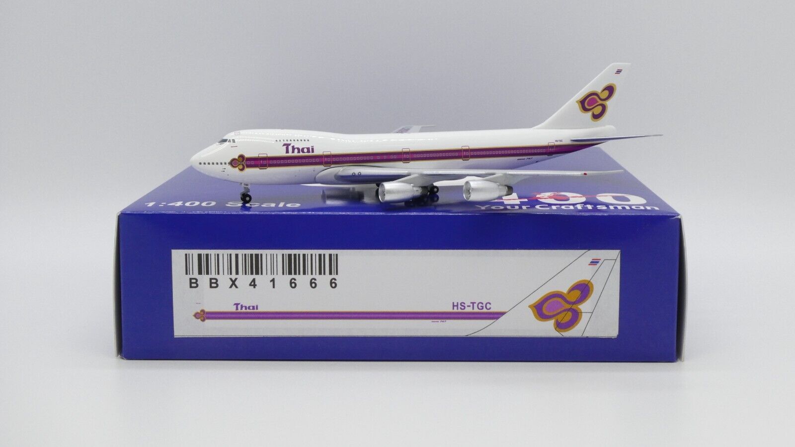 Thai Airways B747-200 Reg: HS-TGC 1:400 Aeroclassics Diecast BBX41666 (E)