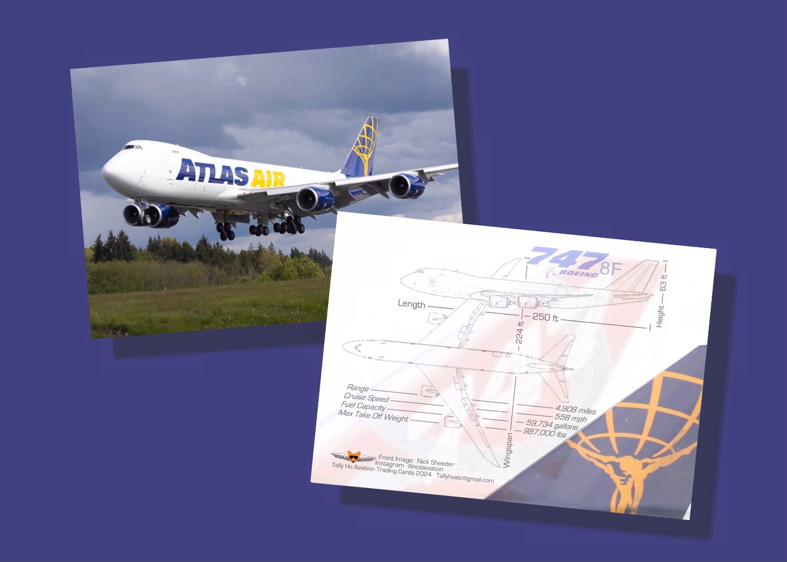 Atlas Air Boeing 747-8F Trading Cards - Set of 25 Atlas Air Boeing 747-8F Trading Cards - Set of 25