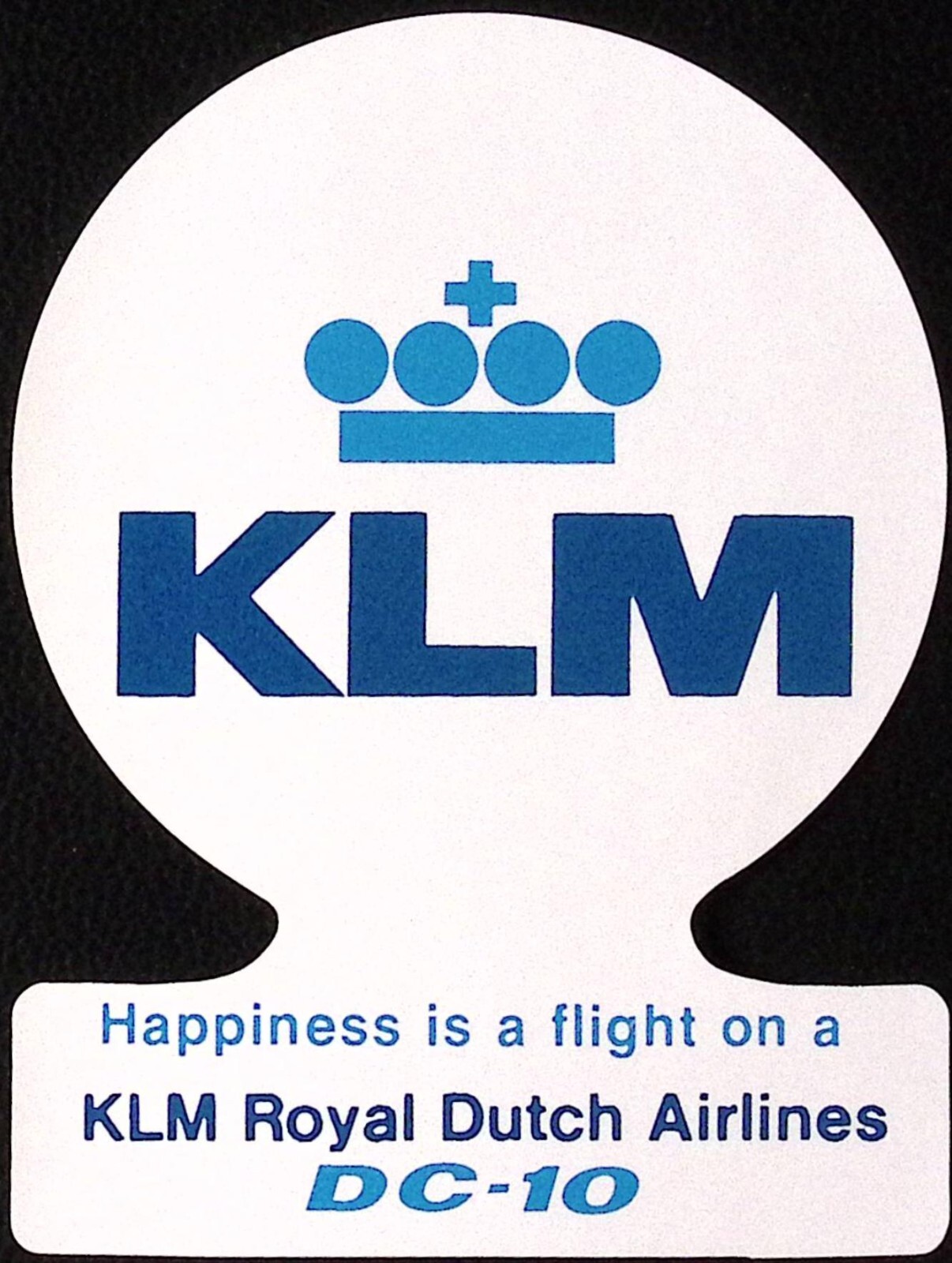 Vintage KLM Royal Dutch Airlines DC-10 Flight Sticker Luggage Label 4\