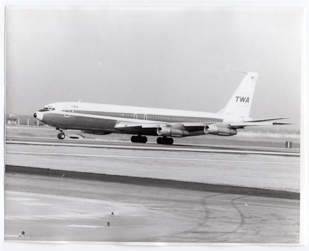 1960s TWA Boeing 707-331B N18704 7.5x9.5 Original Photo