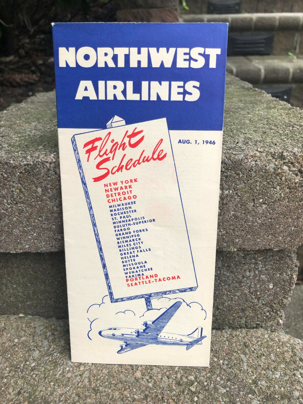 1946 Northwest Airlines Flight Schedules 