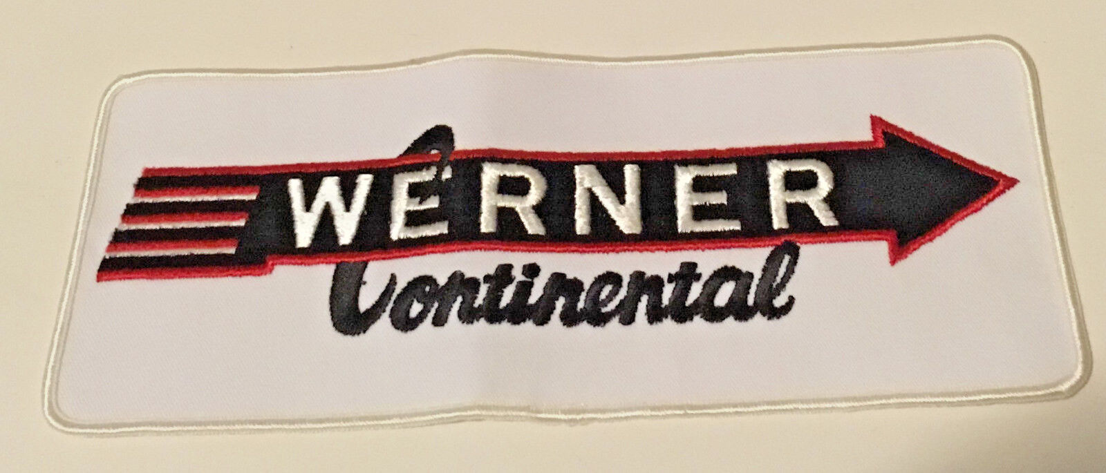 Werner Continental truck driver patch jacket size 3-3/4 X 9-1/2 