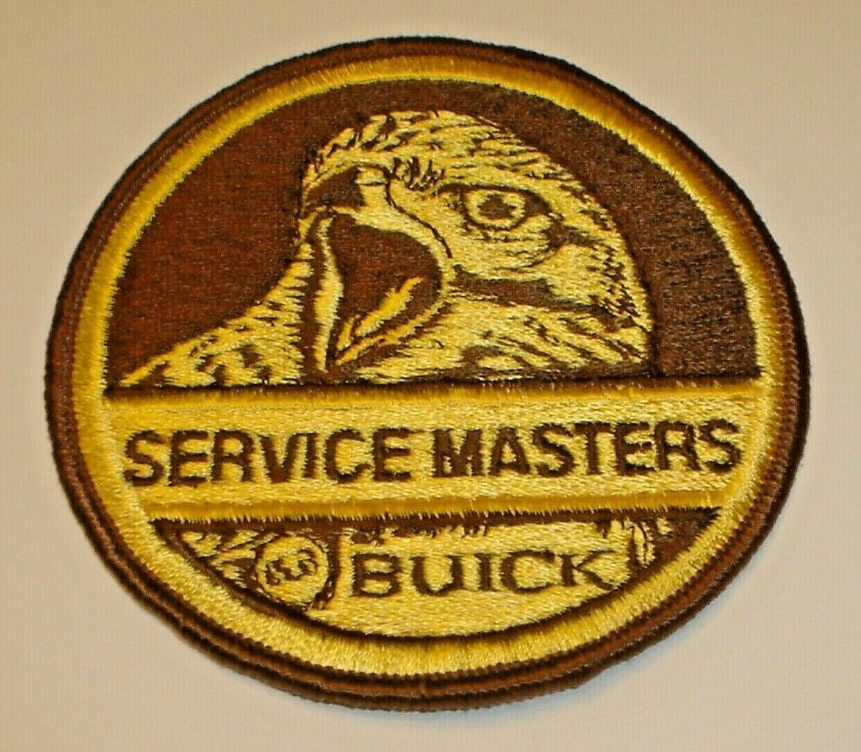 Vintage 1980\'s Buick Service Masters Embroidered Mechanics Patch (Hawk Logo) GM