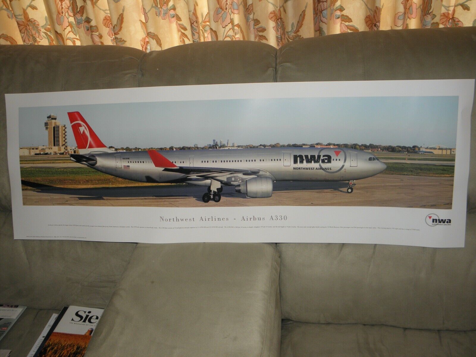 NORTHWEST AIRLINES A330 AIRPLANE POSTER 13\