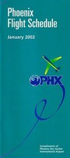 Phoenix Sky Harbor Airport Flight Guide Timetable January 2002 = picture