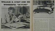 William Stout Aerocar Skycar & Scarab 1943 pictorial picture