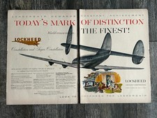 LOCKHEED Airlines Constellation Airplane 1954 Vintage Ad 20x14 Advert 1950's picture